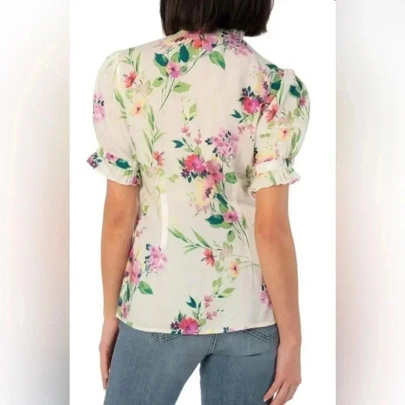 Kut From The Kloth Women’s Gemma Ruffle Collar Blouse Top Size Small - Picture 2 of 8